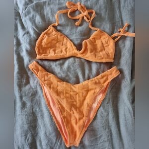 Frankie's Bikinis Neon Orange Bikini M/L